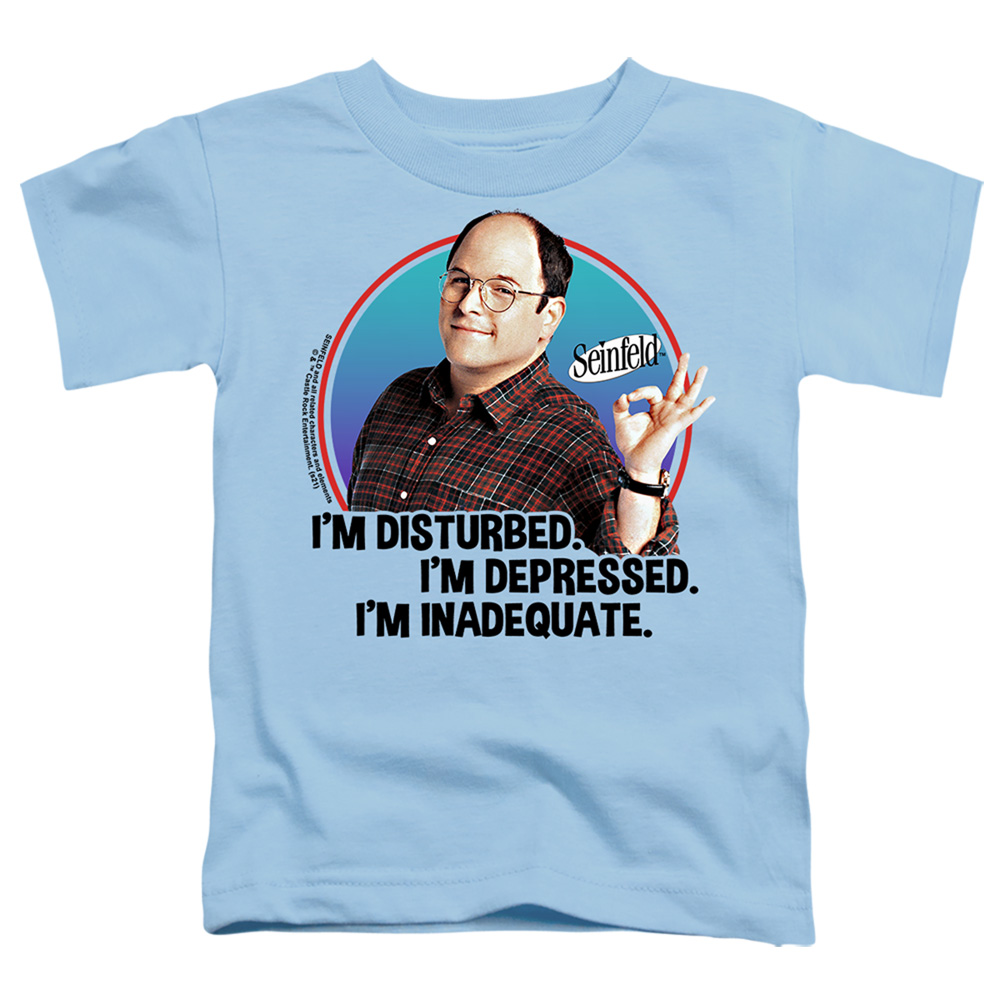 WBT1227-TT-2 Seinfeld George All Toddler Short Sleeve T-Shirt, Light Blue - Medium 3T