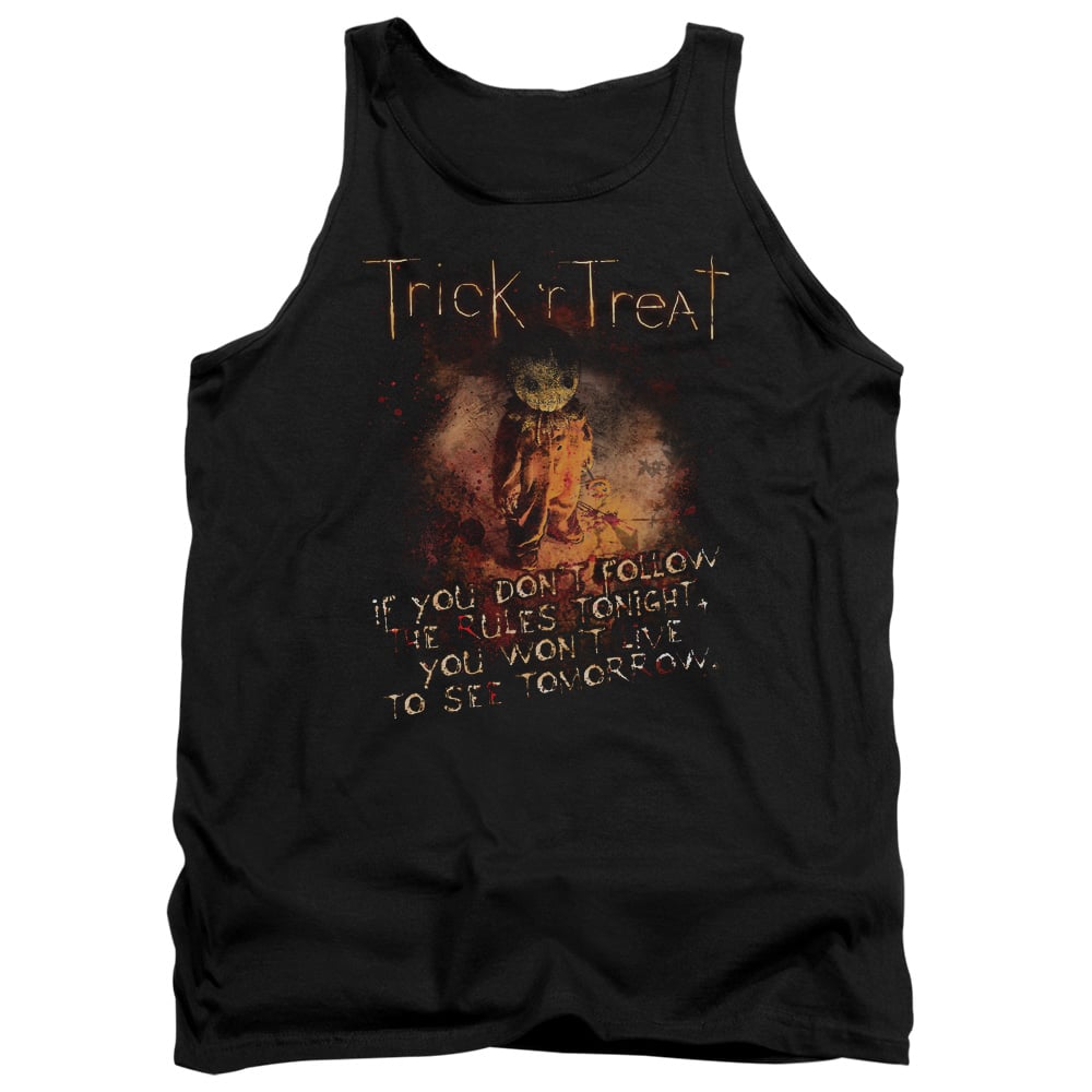 WBM362-TK-2 Trick R Treat Rules Adult Tank Top, Black - Medium