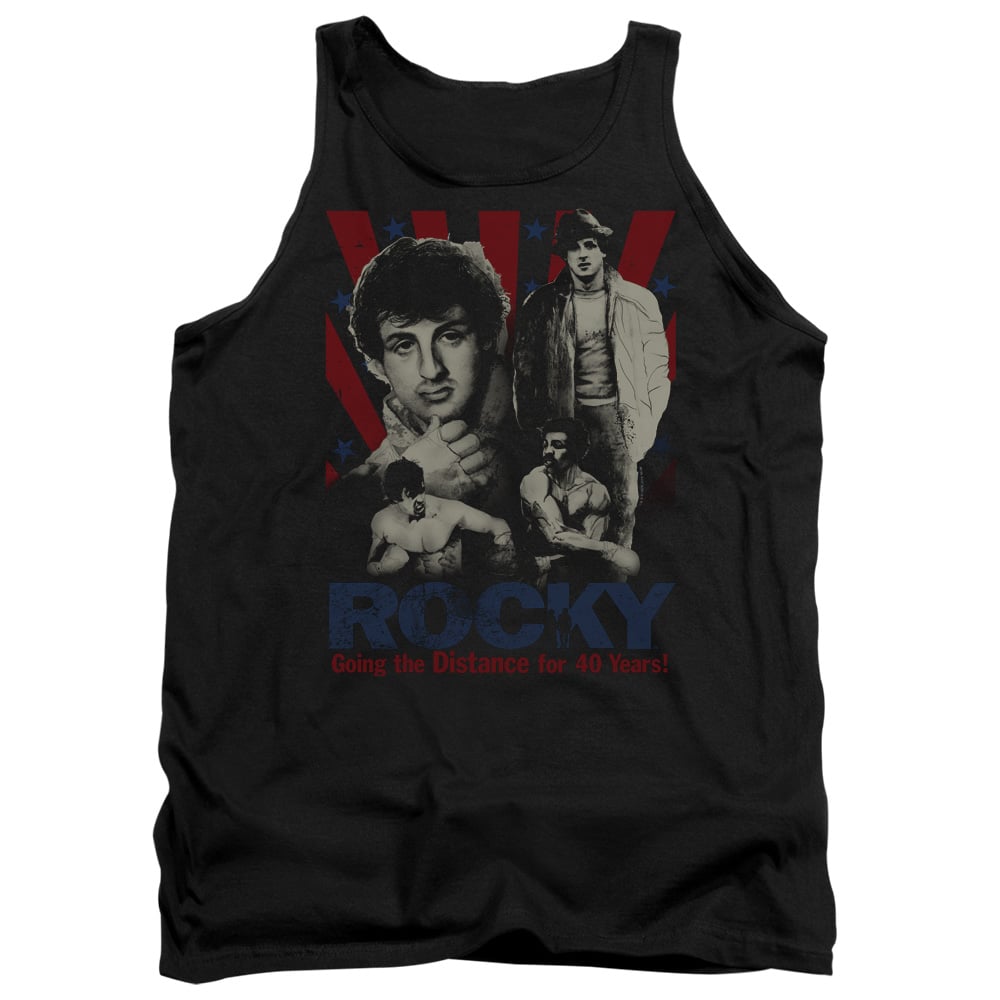 MGM368-TK-2 Rocky Going The Distance Adult Tank Top, Black - Medium