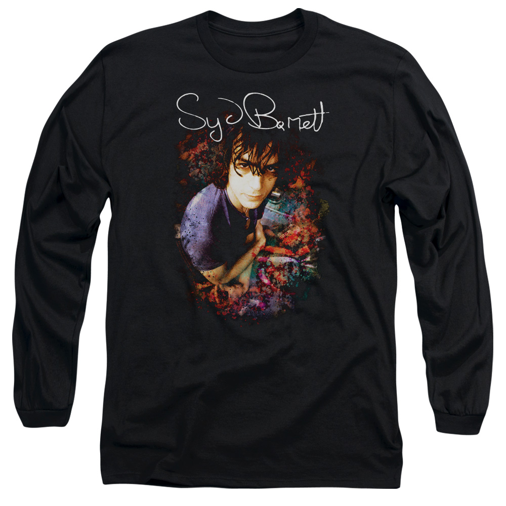 PERRY133-AL-2 Syd Barrett Madcap Adult Long Sleeve T-Shirt, Black - Medium