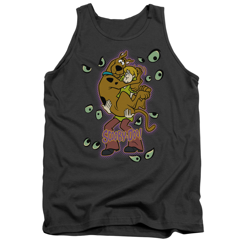 SD103-TK-2 Scooby Doo Being Watched Adult Tank Top, Charcoal - Medium