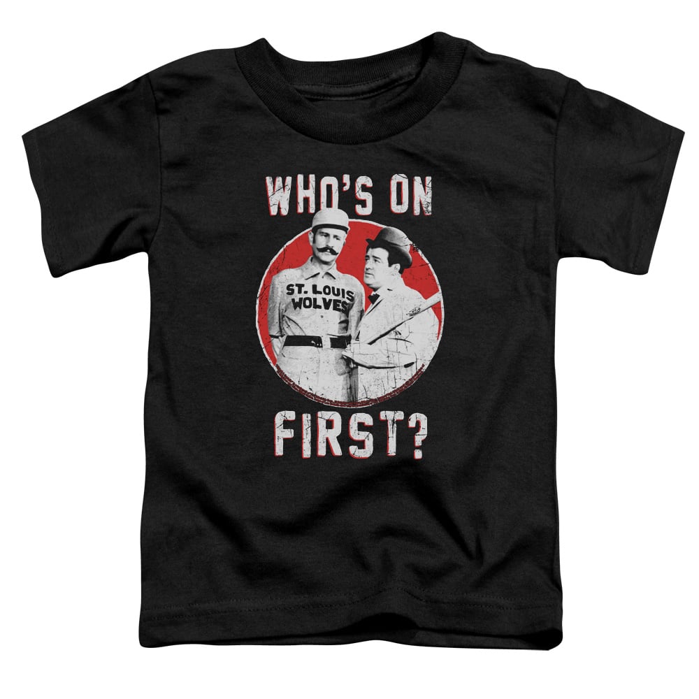 AAC115-TT-3 Abbott & Costello First-S by S Toddler Tee, Black - Large 4T