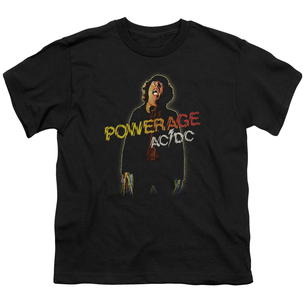 ACDC Powerage-S by S Youth Short Sleeve Shirt, Black - Small