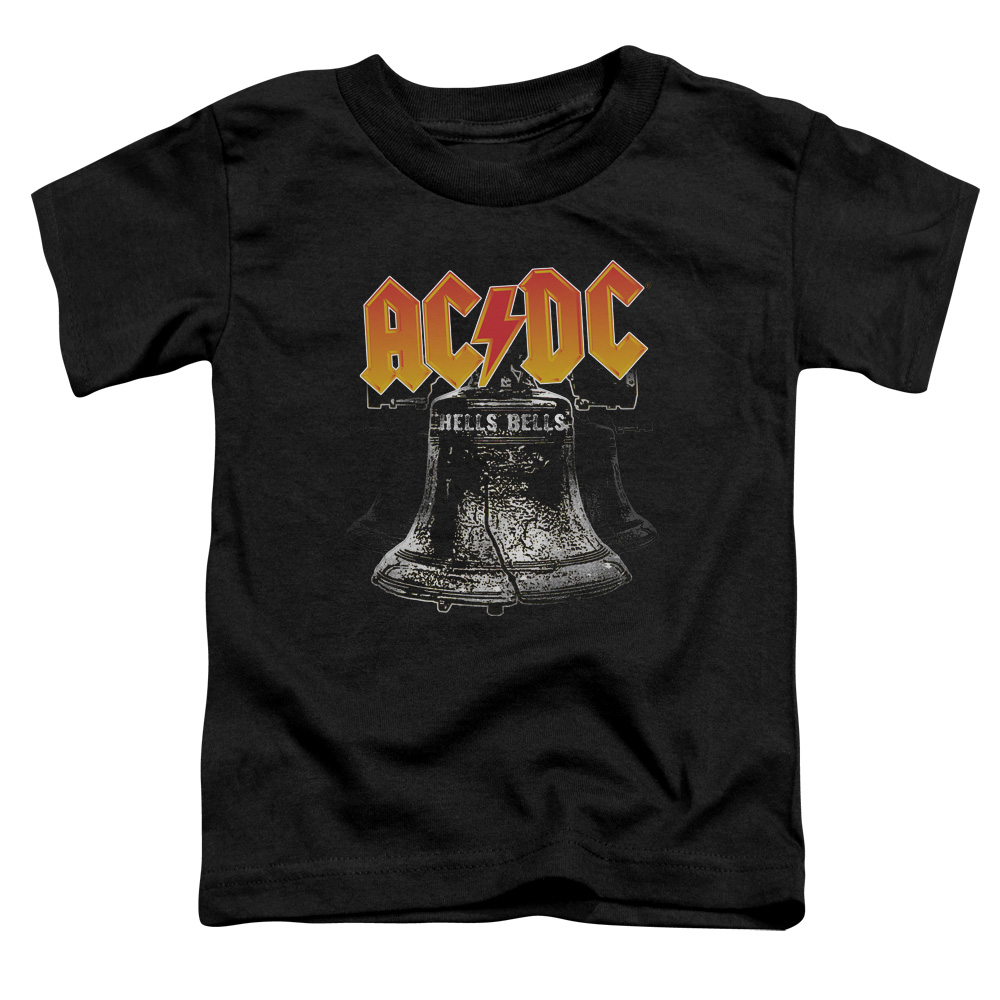 ACDC105-TT-1 ACDC Hells Bells-S by S Toddler Tee, Black - Small 2T