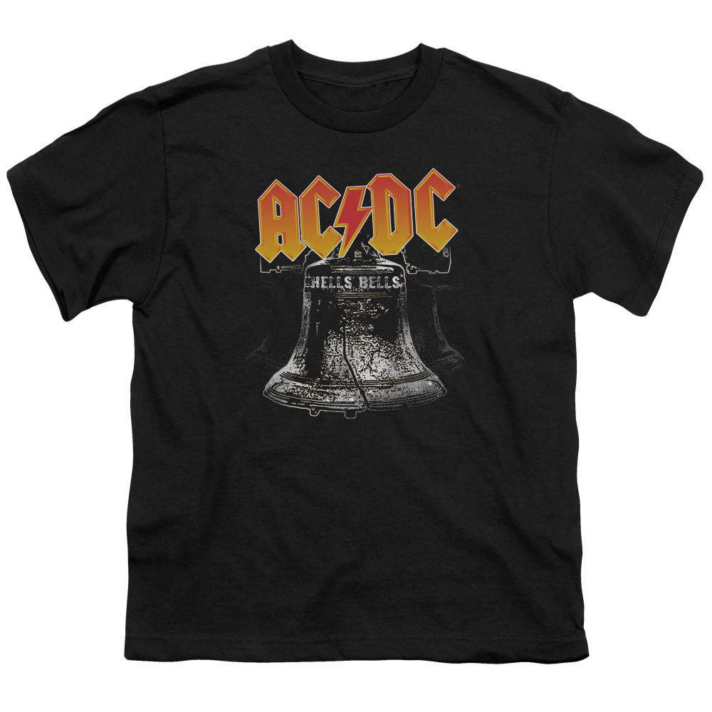 ACDC105-YT-2 ACDC Hells Bells-S by S Youth Short Sleeve Shirt, Black - Medium