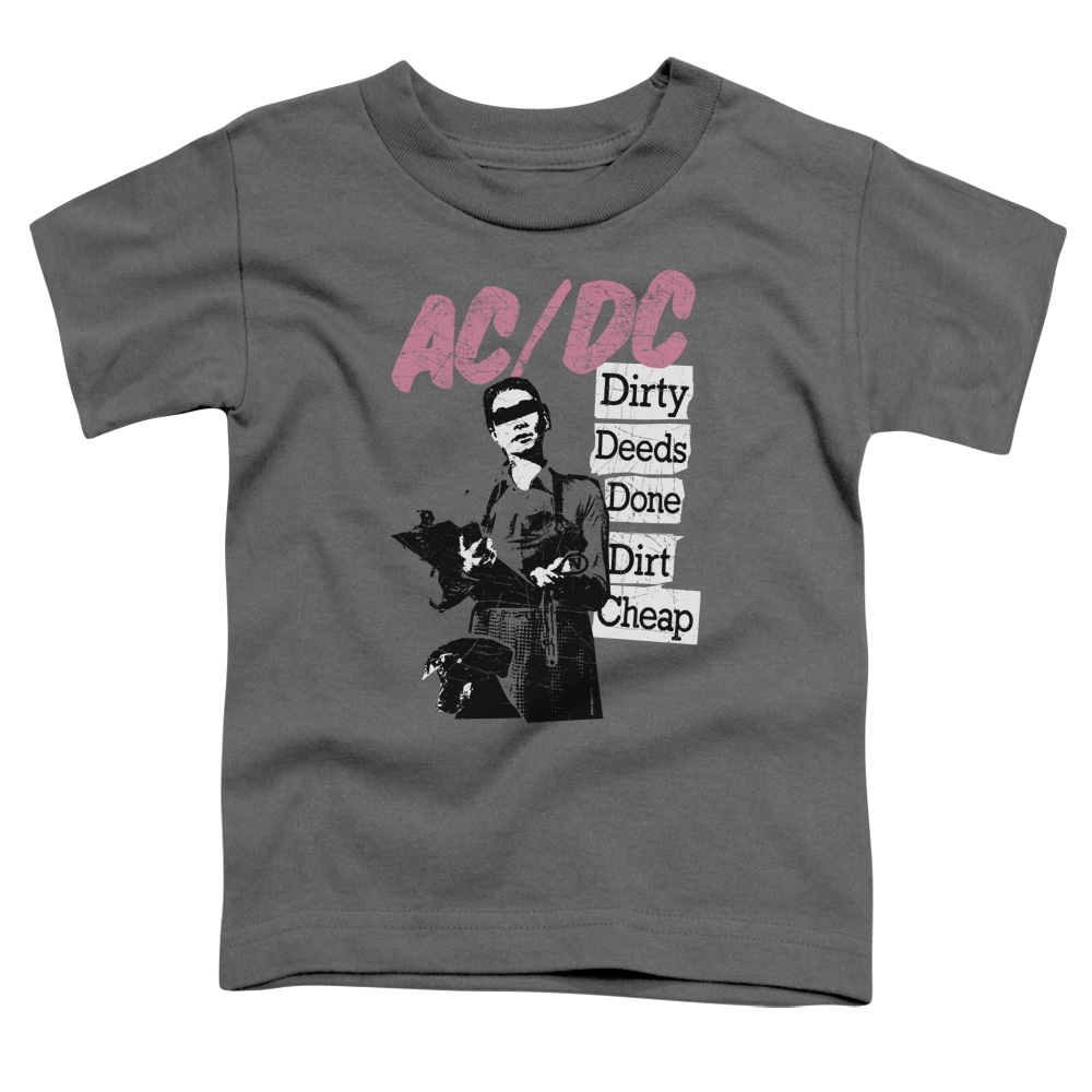 ACDC Dirty Deeds-S by S Toddler Tee - Charcoal - Medium 3T