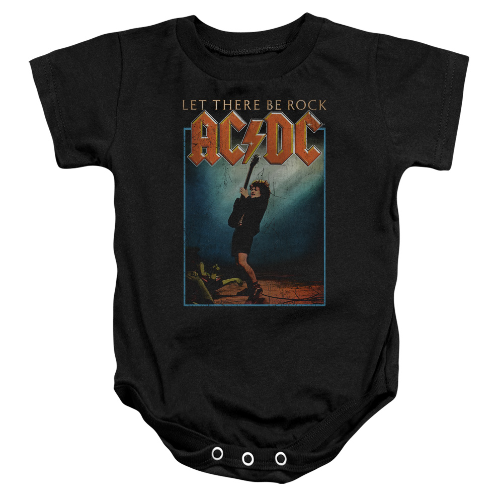 ACDC Let There Be Rock-Infant Snapsuit, Black - Large 18 Mos