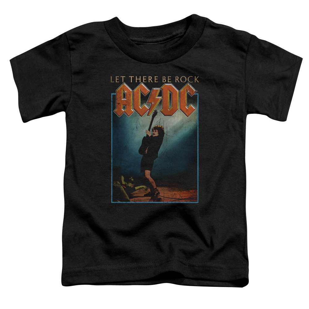 ACDC110-TT-1 ACDC Let There Be Rock-S by S Toddler Tee, Black - Small 2T