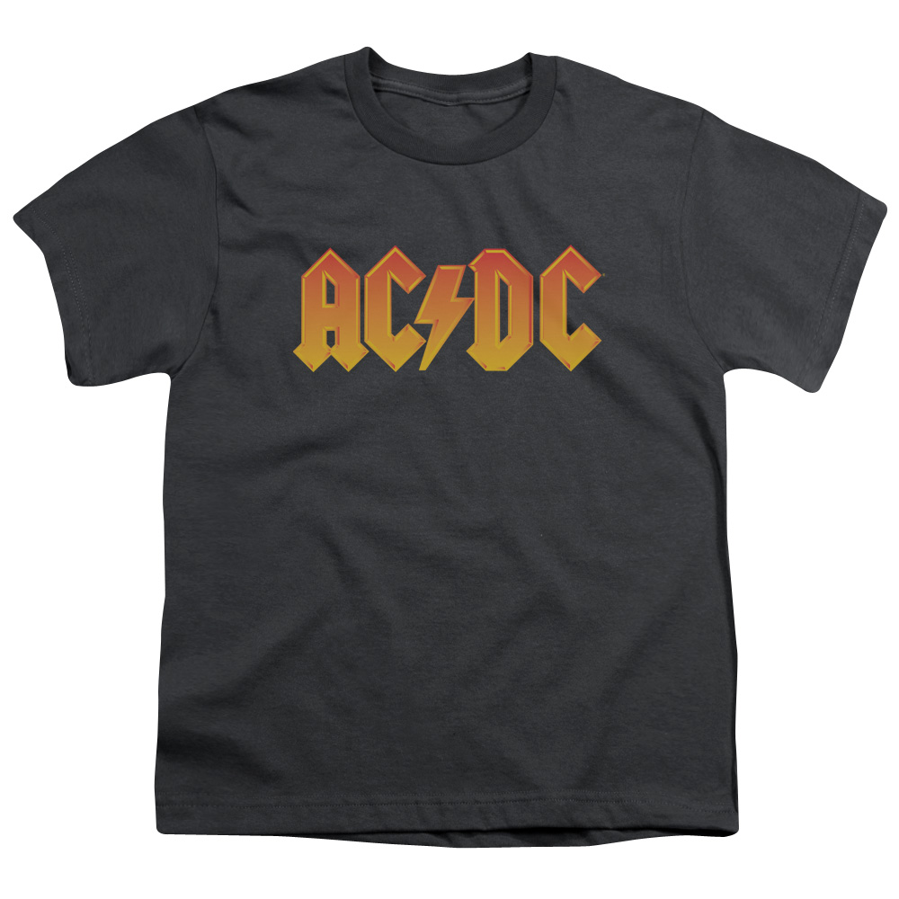 ACDC Logo-S by S Youth Short Sleeve Shirt, Charcoal - Large