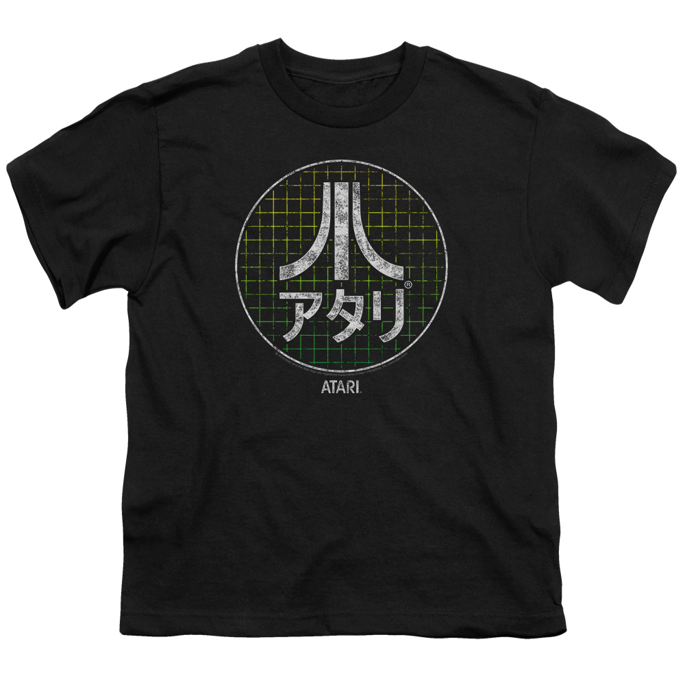 Atari Japanese Grid-S by S Youth Short Sleeve Shirt - Black - Large