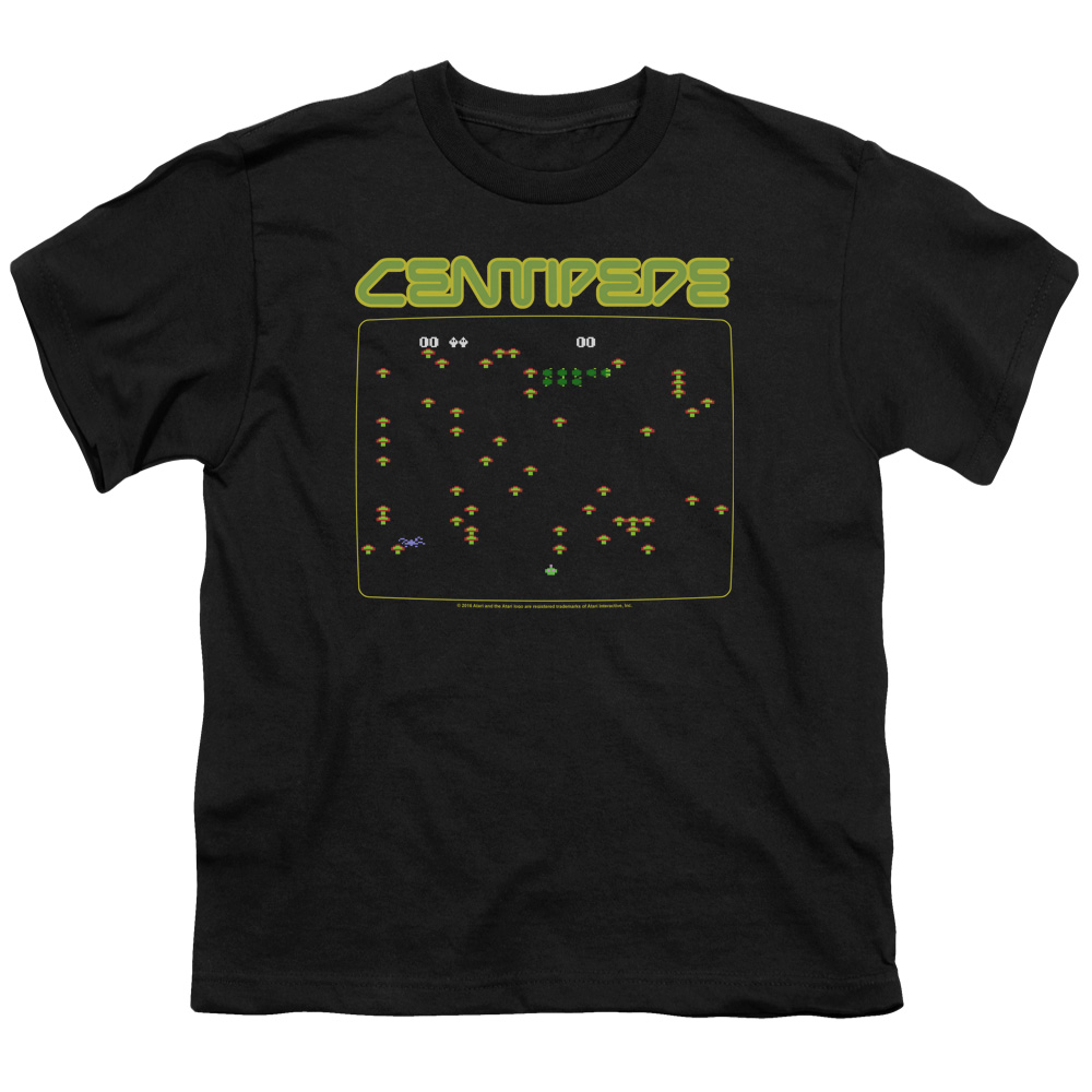 Atari Centipede Screen-S by S Youth Short Sleeve Shirt - Black - Large