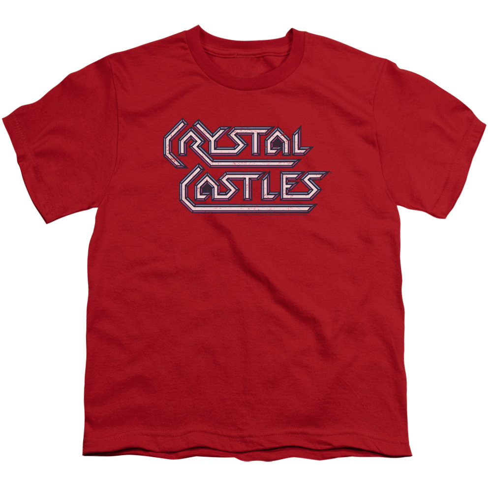 Atari Crystal Castles Logo-S by S Youth Short Sleeve Shirt, Red - Medium