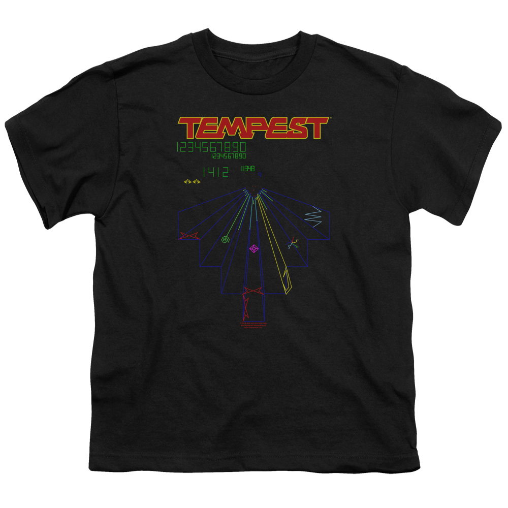 ATRI152-YT-2 Atari Tempest Screen-S by S Youth Short Sleeve Shirt, Black - Medium