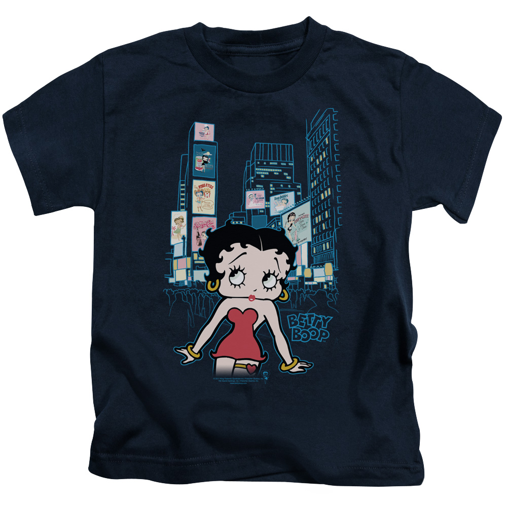 Betty Boop Square-S by S Juvenile Short Sleeve Shirt - Navy - Small 4