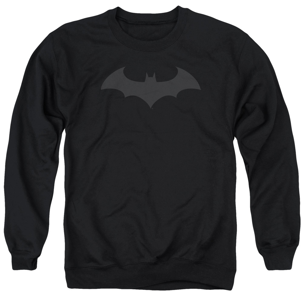 Batman Hush Logo-Adult Crewneck Sweatshirt - Black - Large