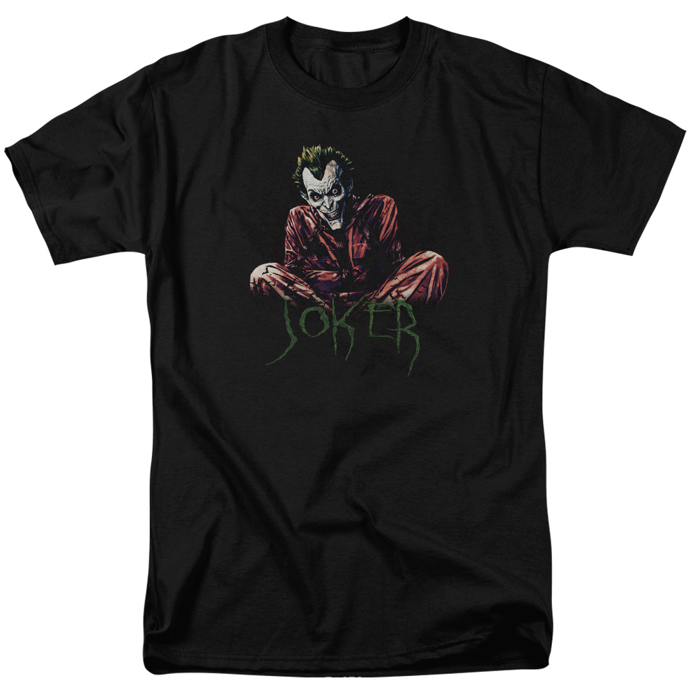 BM2585-AT-3 Batman Straight Jacket-S by S Adult Short Sleeve Shirt, Black - Large