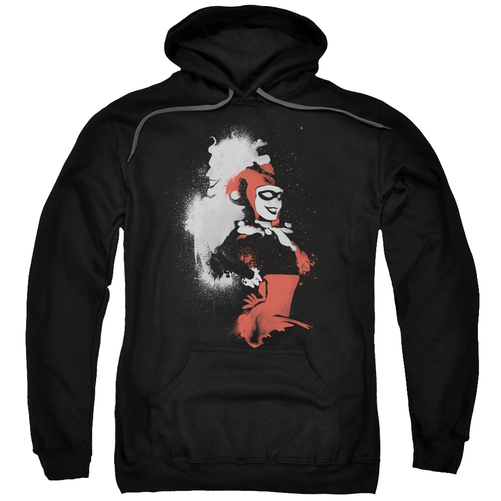 Batman Splattered Couple-Adult Pull-Over Hoodie - Black - 3X