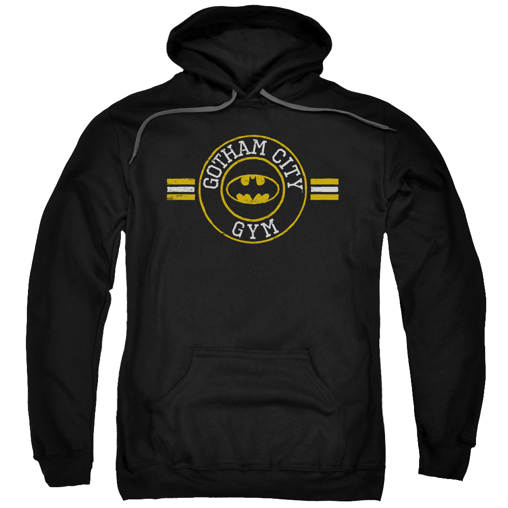 Batman Gotham City Gym-Adult Pull-Over Hoodie - Black - Medium