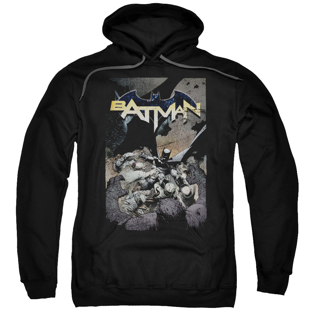 Batman One-Adult Pull-Over Hoodie - Black - 3X