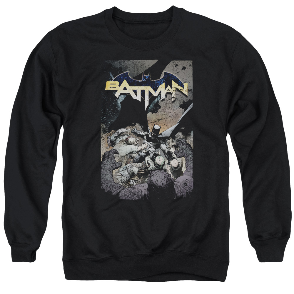 Batman One-Adult Crewneck Sweatshirt - Black - Extra Large
