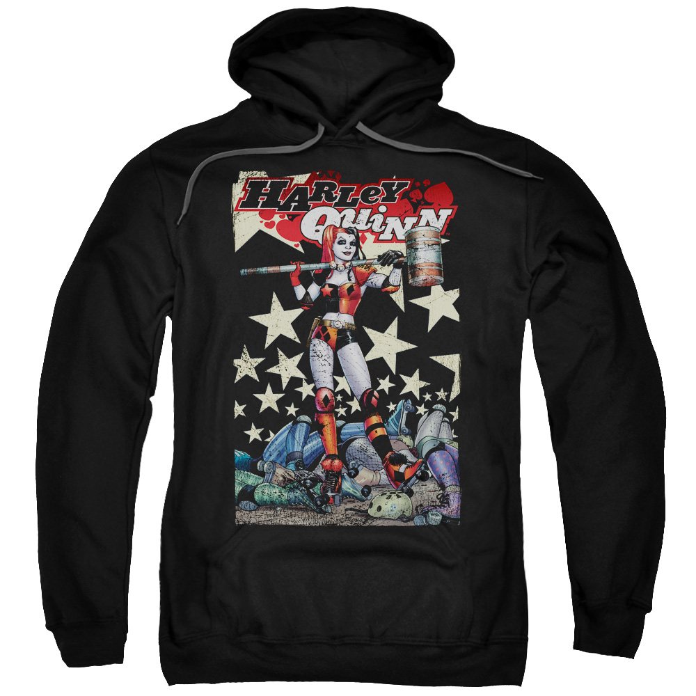 Batman Quinn One-Adult Pull-Over Hoodie - Black - Large