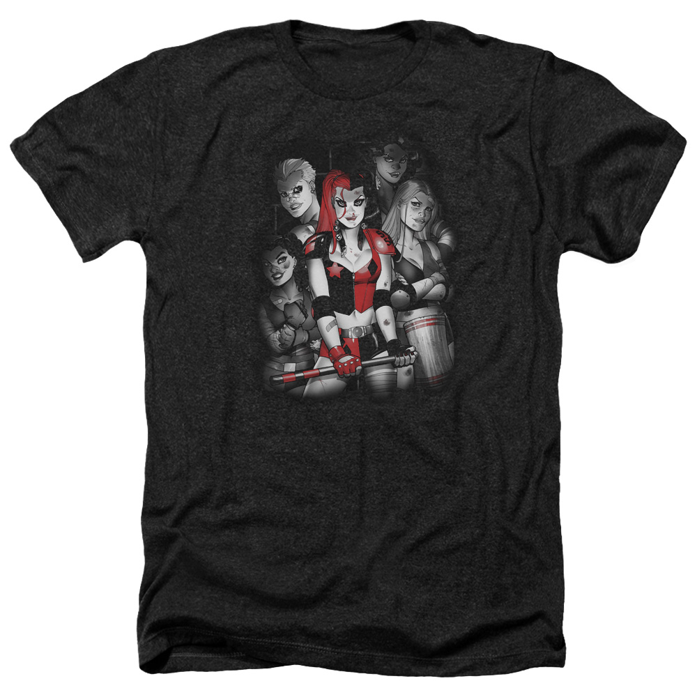 Batman Bad Gals BW-Adult Heather Short Sleeve Shirt - Black - Medium