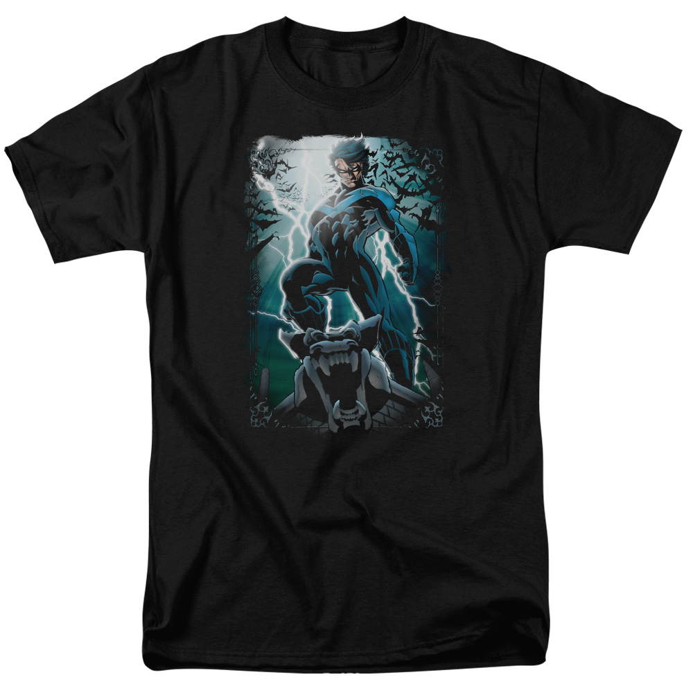 Batman Night Light-S by S Adult Short Sleeve Shirt - Black - Medium