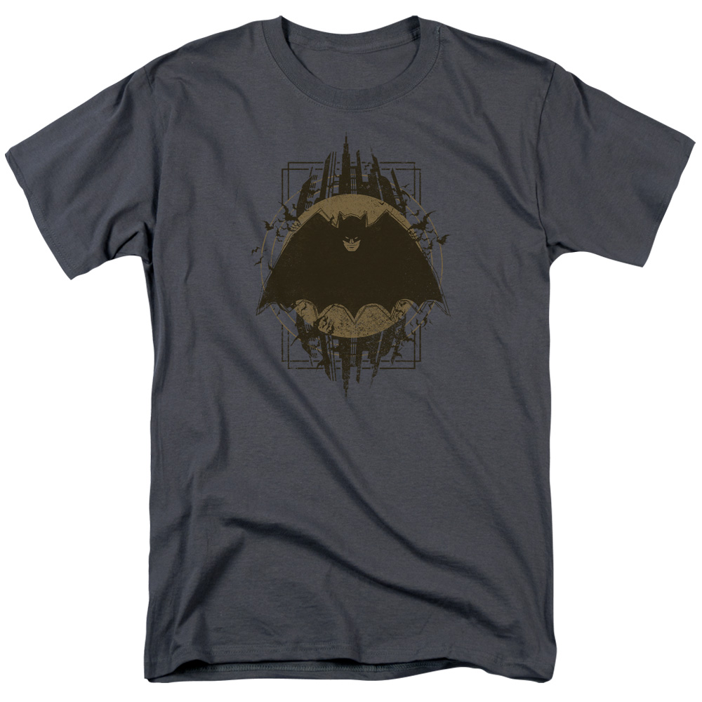 Batman Crest-S by S Adult Short Sleeve Shirt - Charcoal - Medium