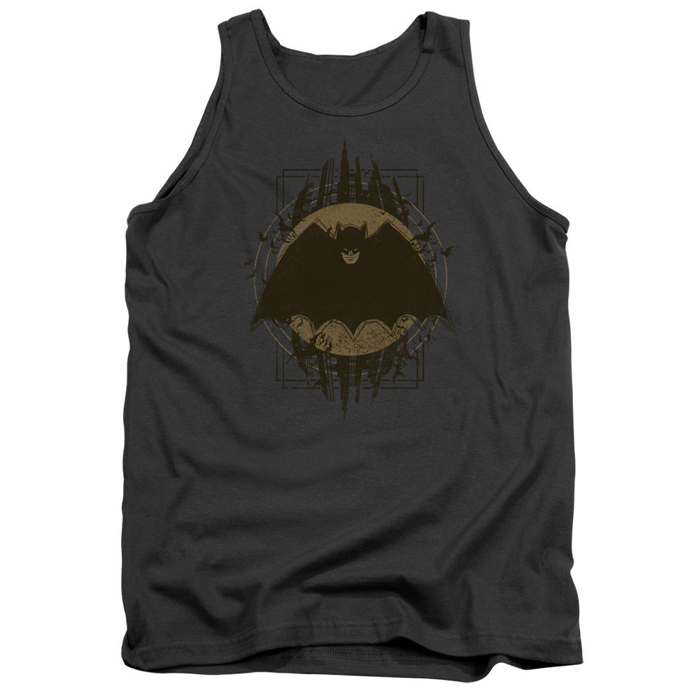 Batman Crest-Adult Tank, Charcoal - Medium