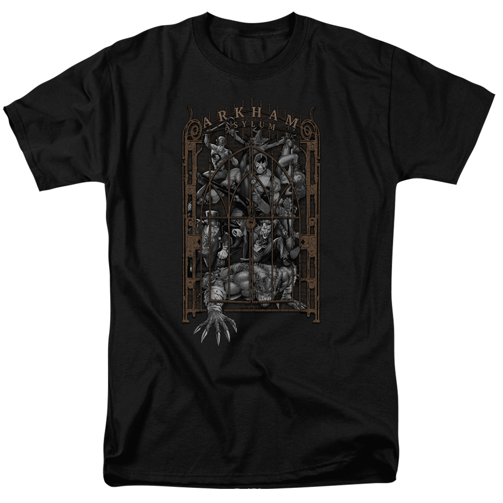 Batman Arkhams Gate-S Adult Short Sleeve Shirt - Black - Extra Large