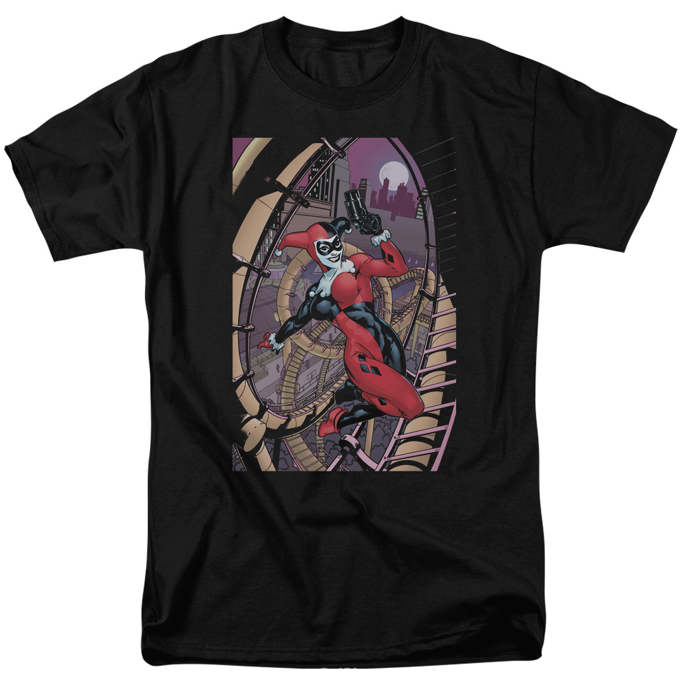 Batman Harley First-S by S Adult Short Sleeve Shirt - Black - Medium
