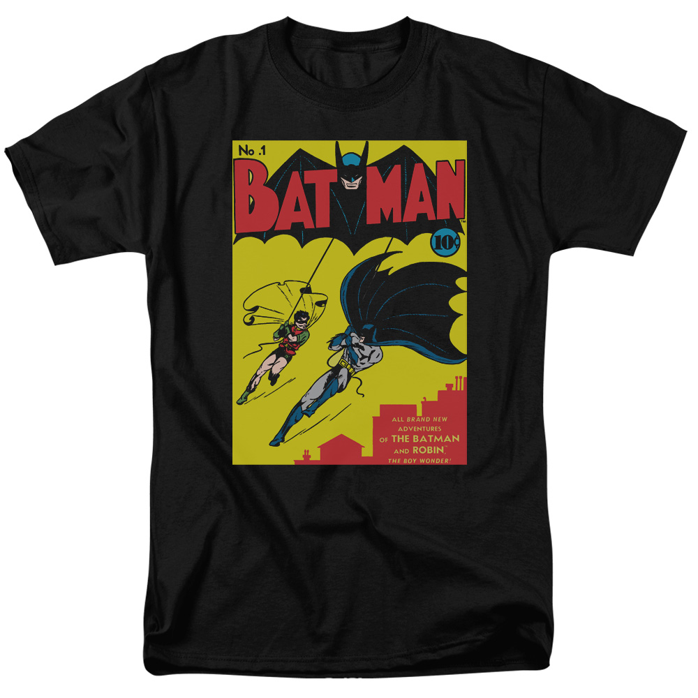 Batman First-S by S Adult Short Sleeve Shirt - Black - Large