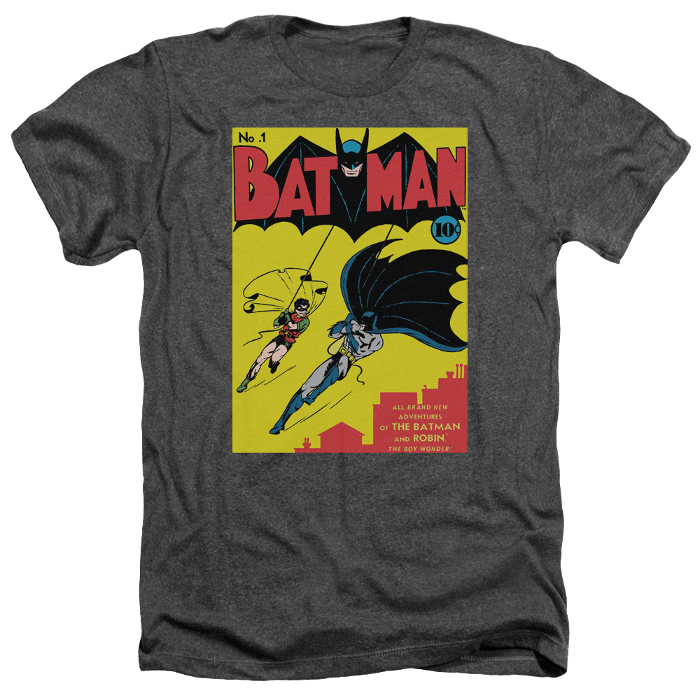 Batman First-Adult Heather Short Sleeve Shirt - Charcoal - Small
