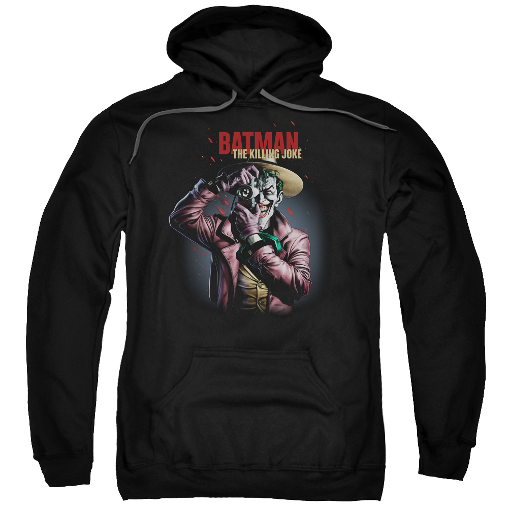 Batman Killing Joke Camera-Adult Pull-Over Hoodie - Black - Medium