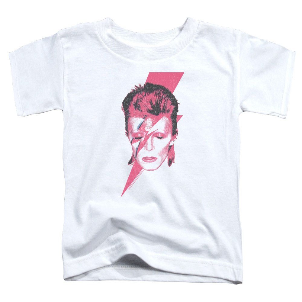 David Bowie Aladdin Sane-S by S Toddler Tee, White - Medium 3T
