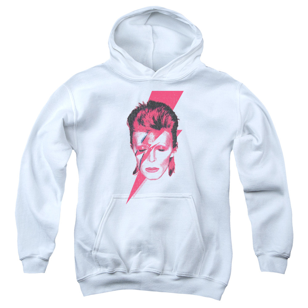 David Bowie Aladdin Sane-Youth Pull-Over Hoodie - White - Small