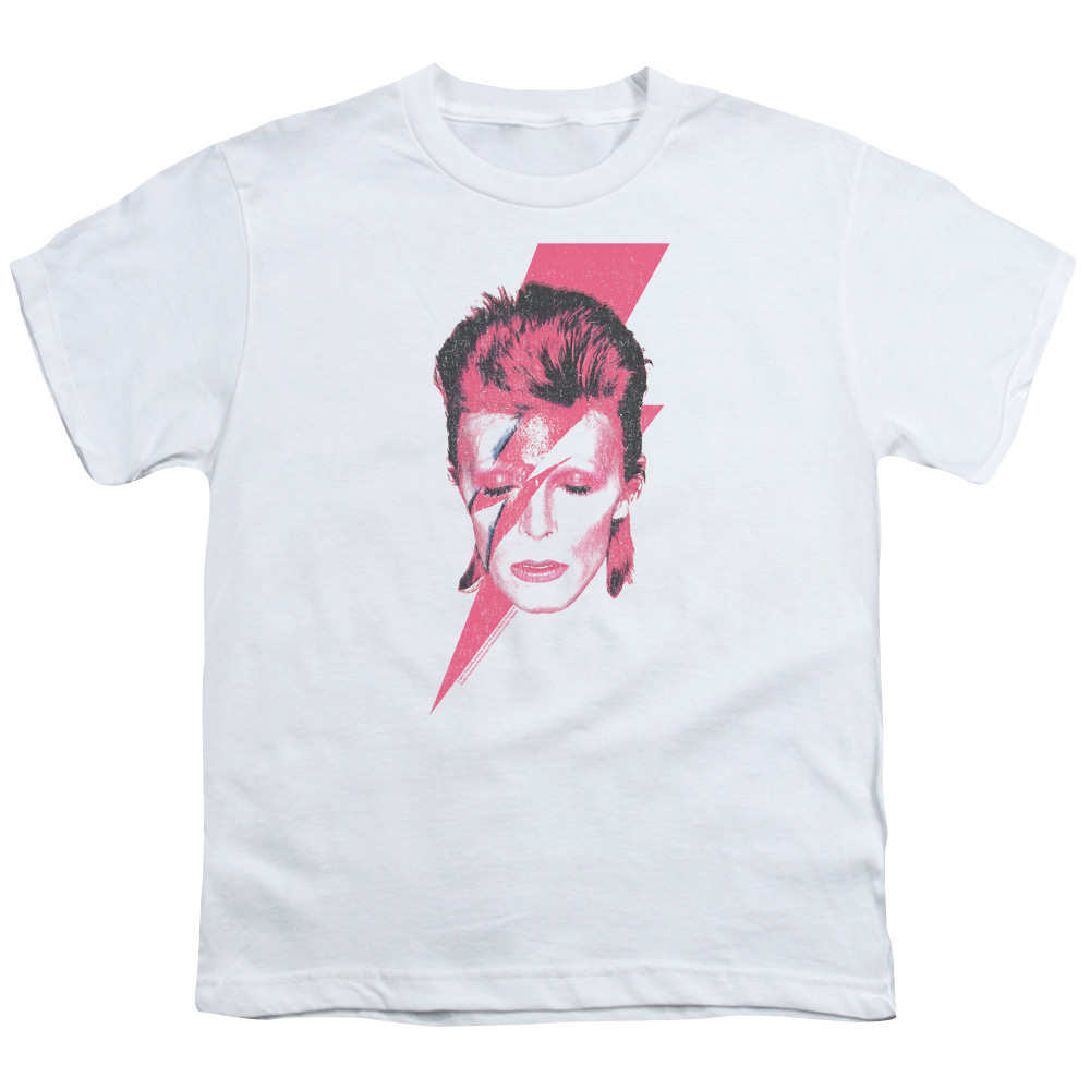 David Bowie Aladdin Sane-S by S Youth Short Sleeve Shirt - White - Medium