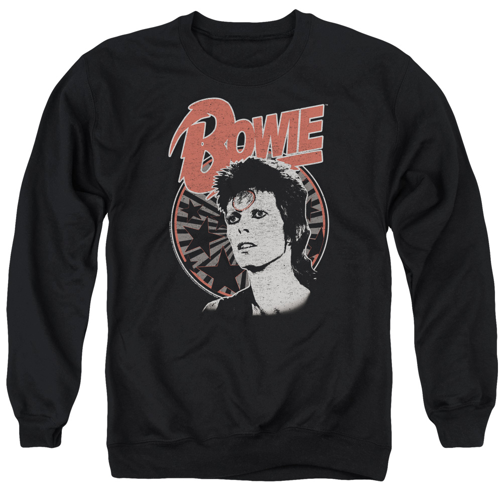David Bowie Space Oddity-Adult Crewneck Sweatshirt - Black - Medium