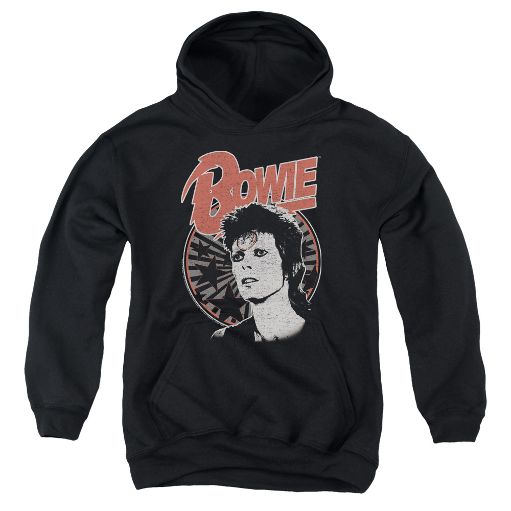 David Bowie Space Oddity-Youth Pull-Over Hoodie - Black - Large