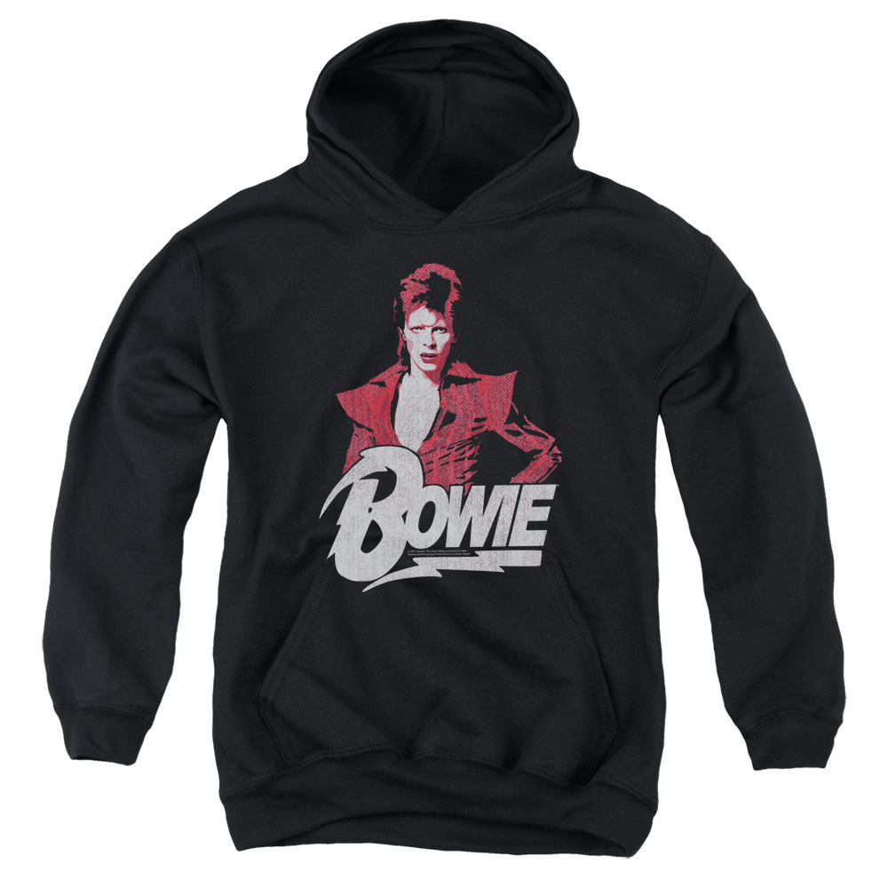David Bowie Diamond David-Youth Pull-Over Hoodie - Black - Small