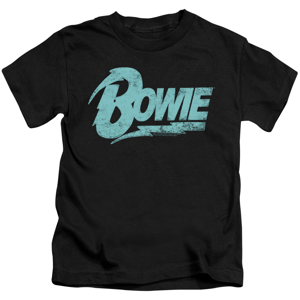 BOWIE105-KT-2 David Bowie Logo-S by S Juvenile Short Sleeve Shirt, Black - Medium 5 by 6
