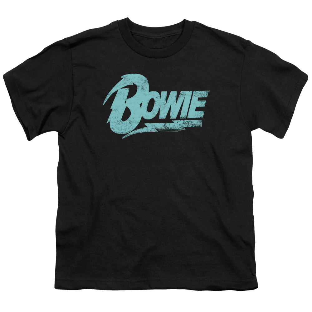 David Bowie Logo-S by S Youth Short Sleeve Shirt - Black - Extra Large