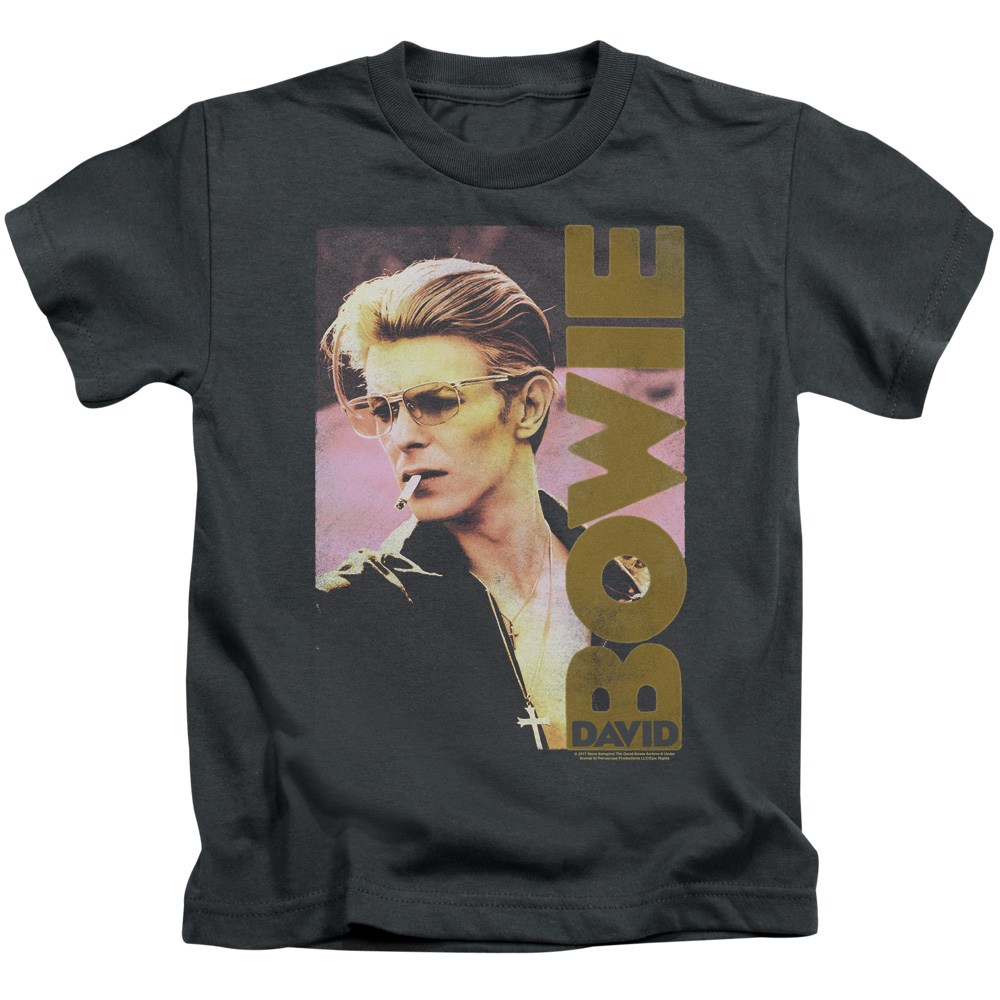 David Bowie Smokin-S by S Juvenile Short Sleeve Shirt - Charcoal - Small 4