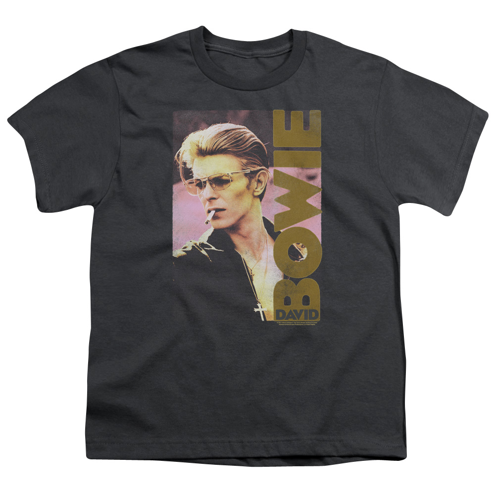 David Bowie Smokin-S by S Youth Short Sleeve Shirt - Charcoal - Medium