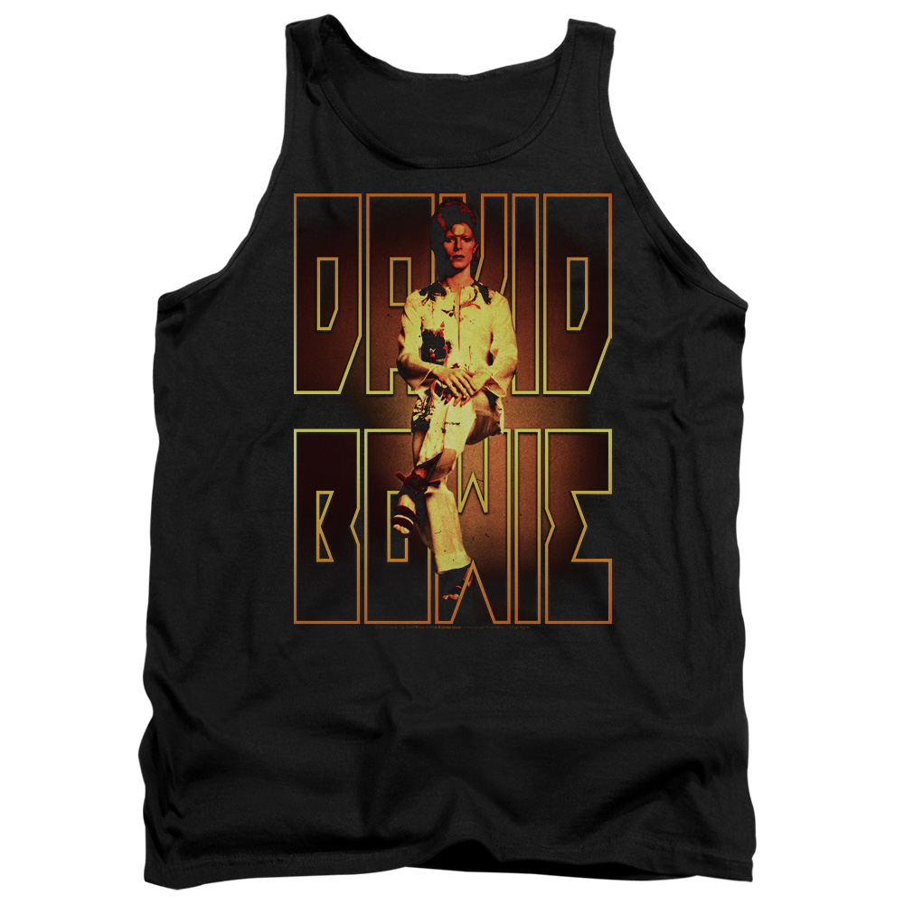 David Bowie Perched-Adult Tank - Black - Medium