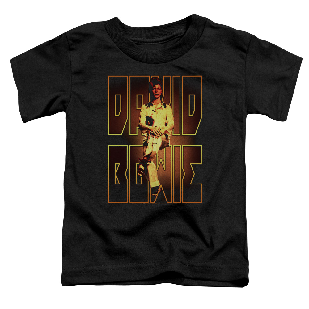 David Bowie Perched-S by S Toddler Tee - Black - Small 2T