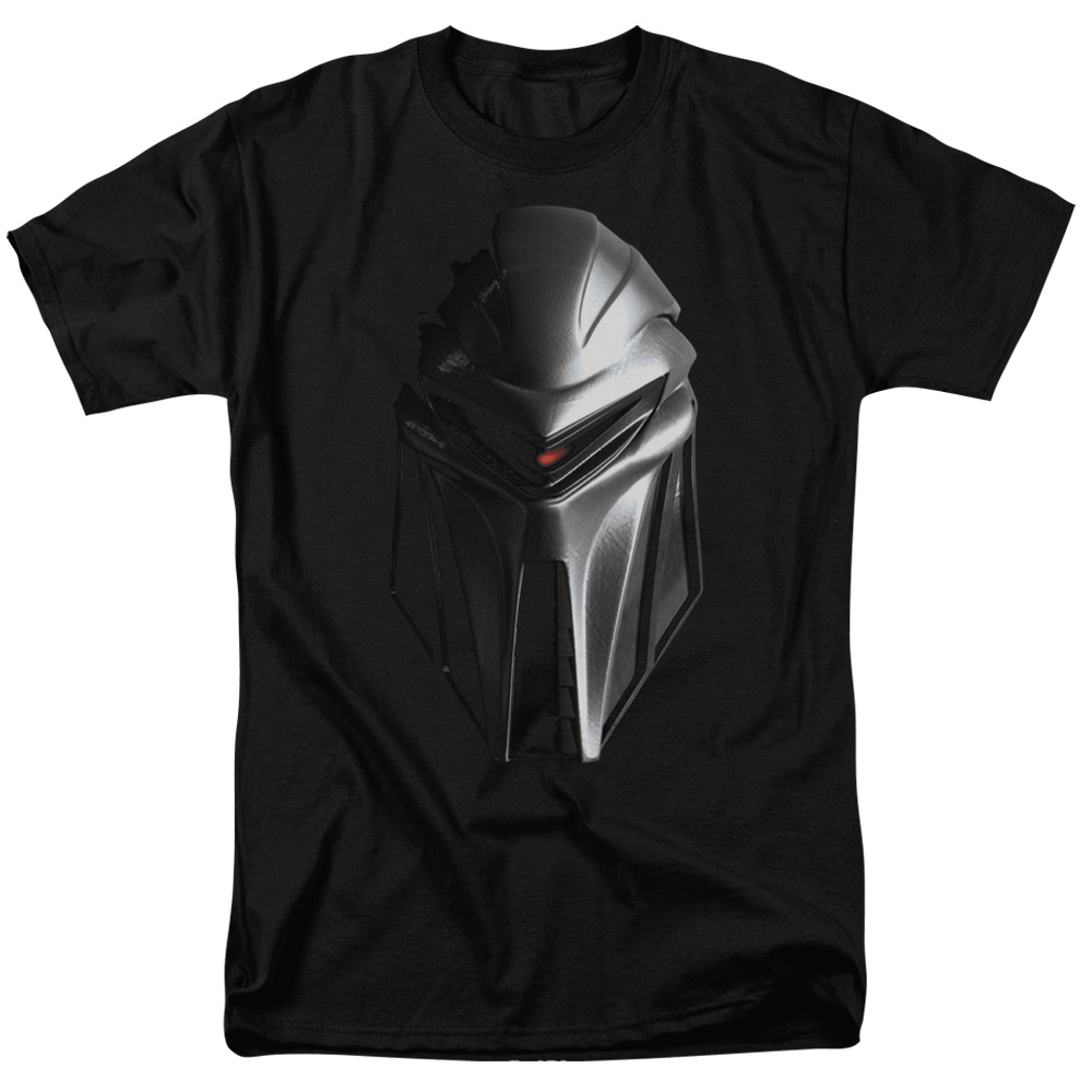 BSG Cylon Head-S by S Adult Short Sleeve Shirt - Black - Medium