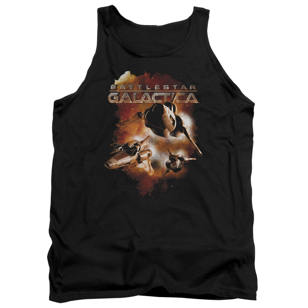 Battlestar Galactica New & Vipers Stretch-Adult Tank, Black - Extra Large
