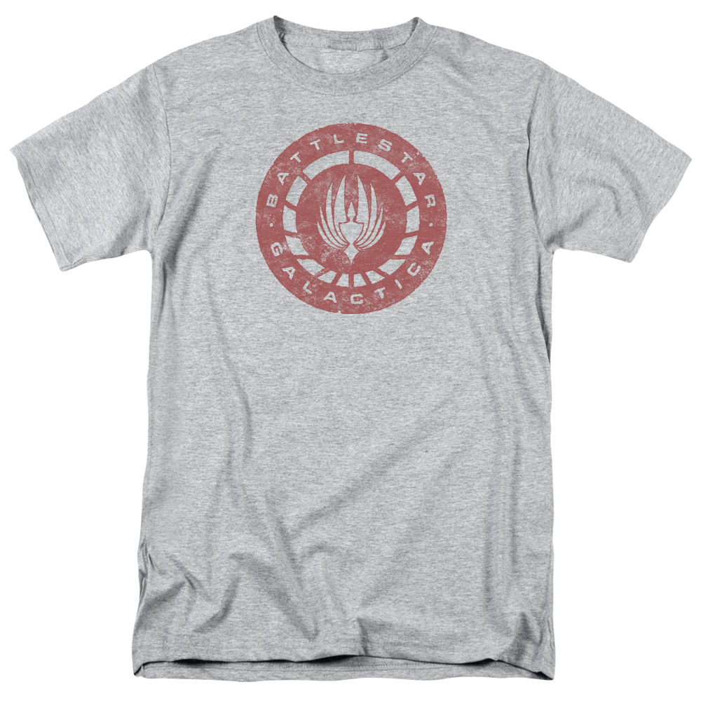 BSG Eroded Logo-S by S Adult Short Sleeve Shirt - Athletic Heather - Medium