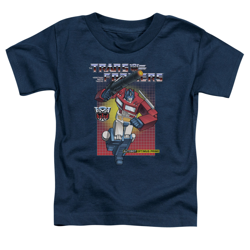 Transformers & Optimus Prime Print Toddler Short Sleeve T-Shirt, Navy - Medium 3T
